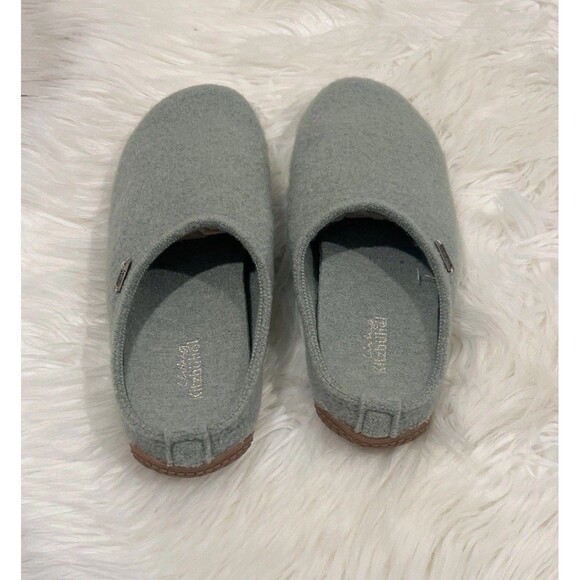 LIVING KITZBUHEL Light Grey Boiled Wool UNISEX Slippers Women's Sz EU 41 - Picture 7 of 10